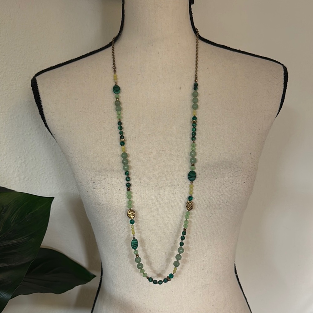 Elegant Green Beaded Necklace